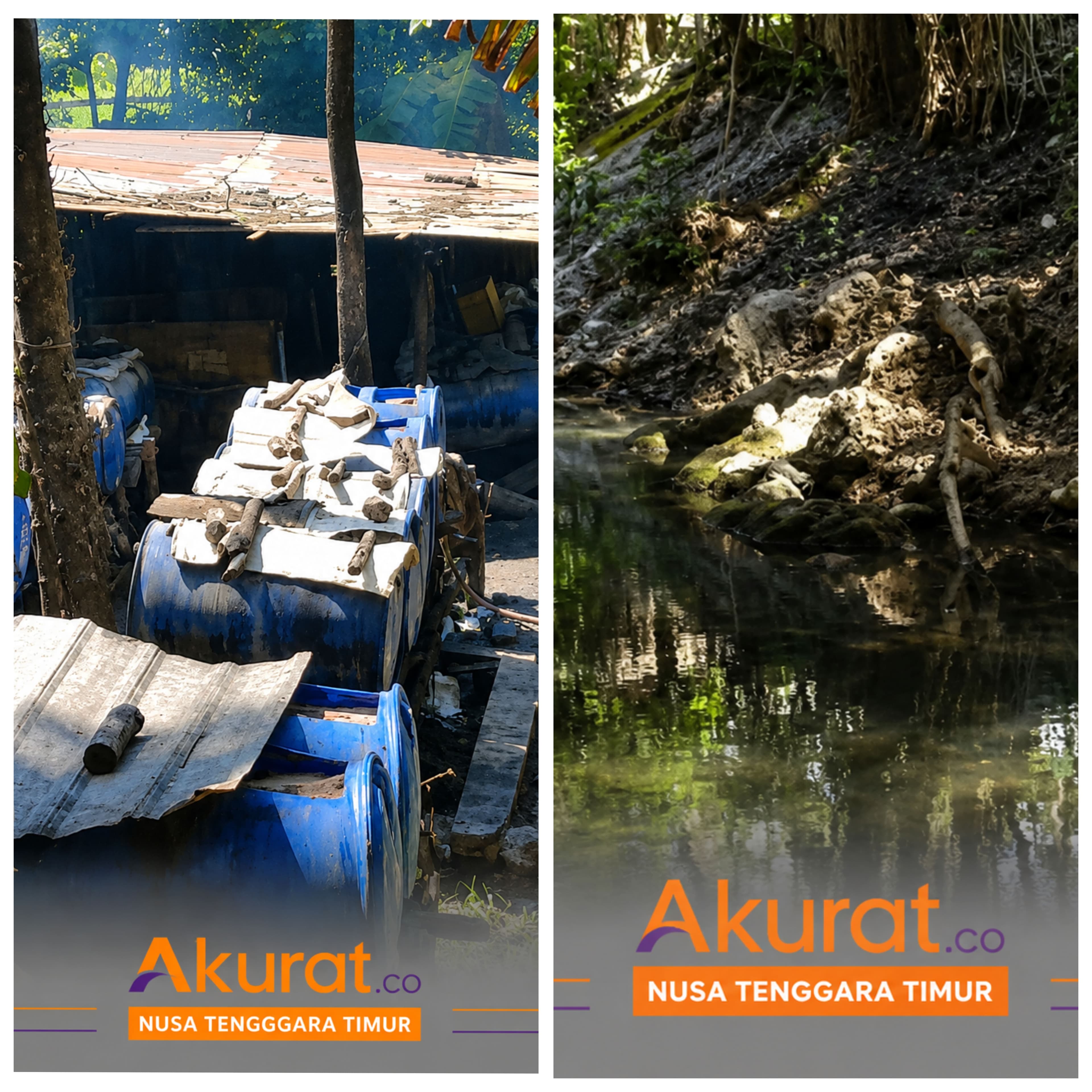 Sungai Yang Melintasi Dua Kelurahan di Kecamatan Maulafa, Dicemari Limbah Sopi