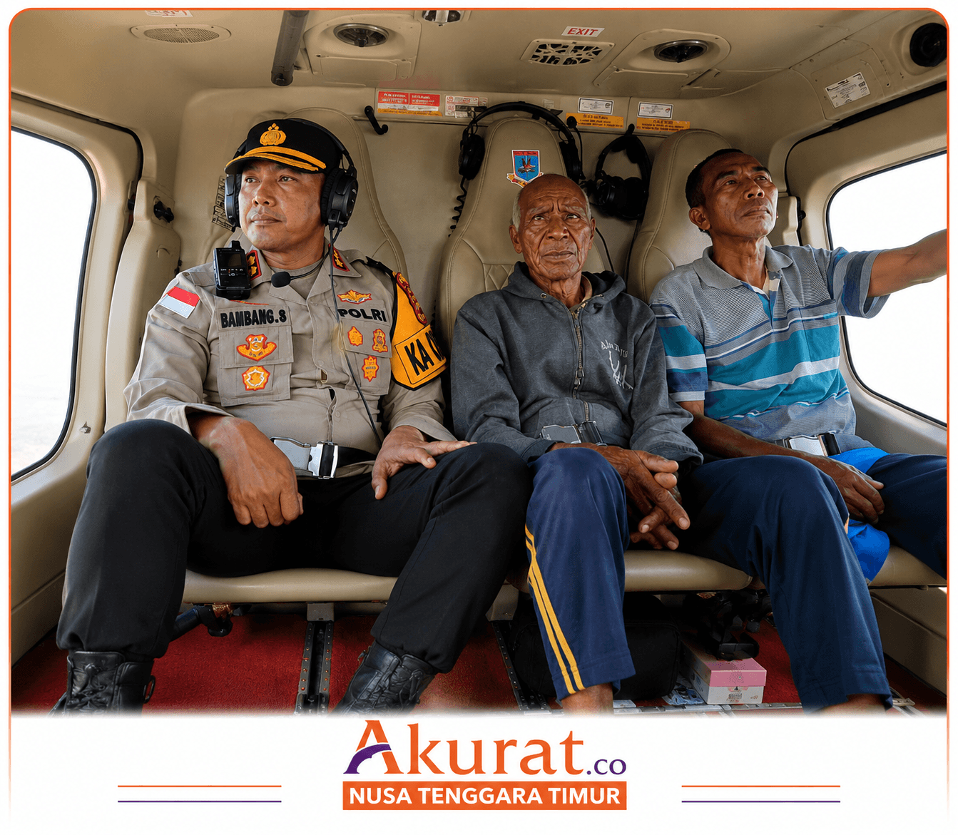 Lansia Korban Gempa di Palue, NTT Diangkut Pakai Helikopter