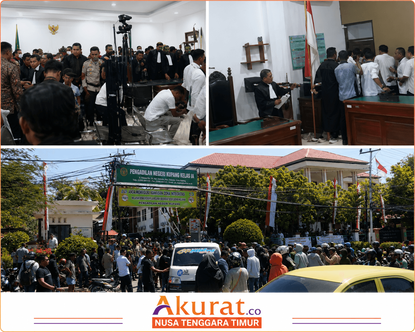 Ricuh Luar Dalam di Pengadilan Negeri Kota Kupang, Saat Sidang Putusan Kasus Pembunuhan
