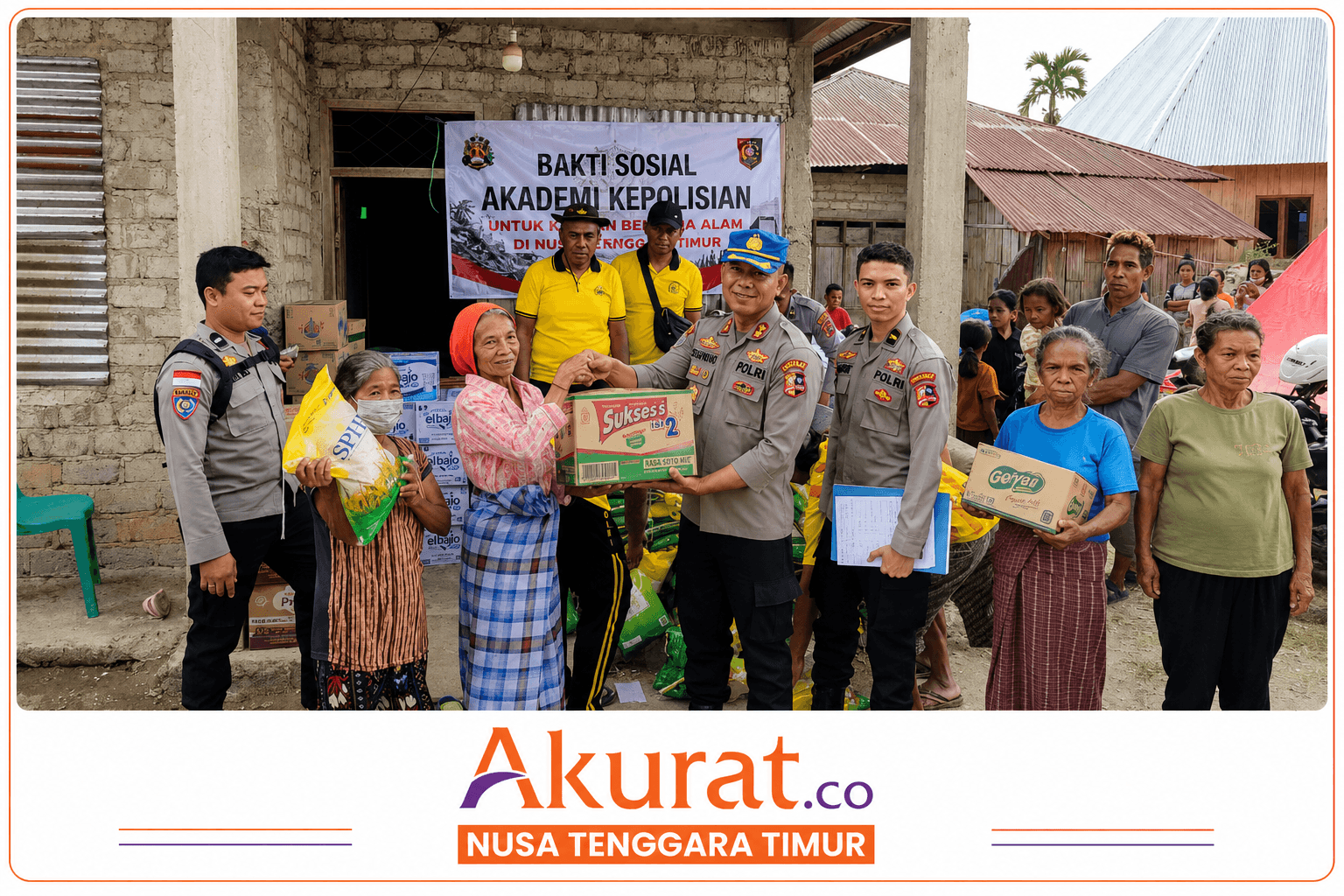 Bantuan Akpol Sasar Manggarai Barat, Ada Beras, Paket Sembako dan Alat Tulis