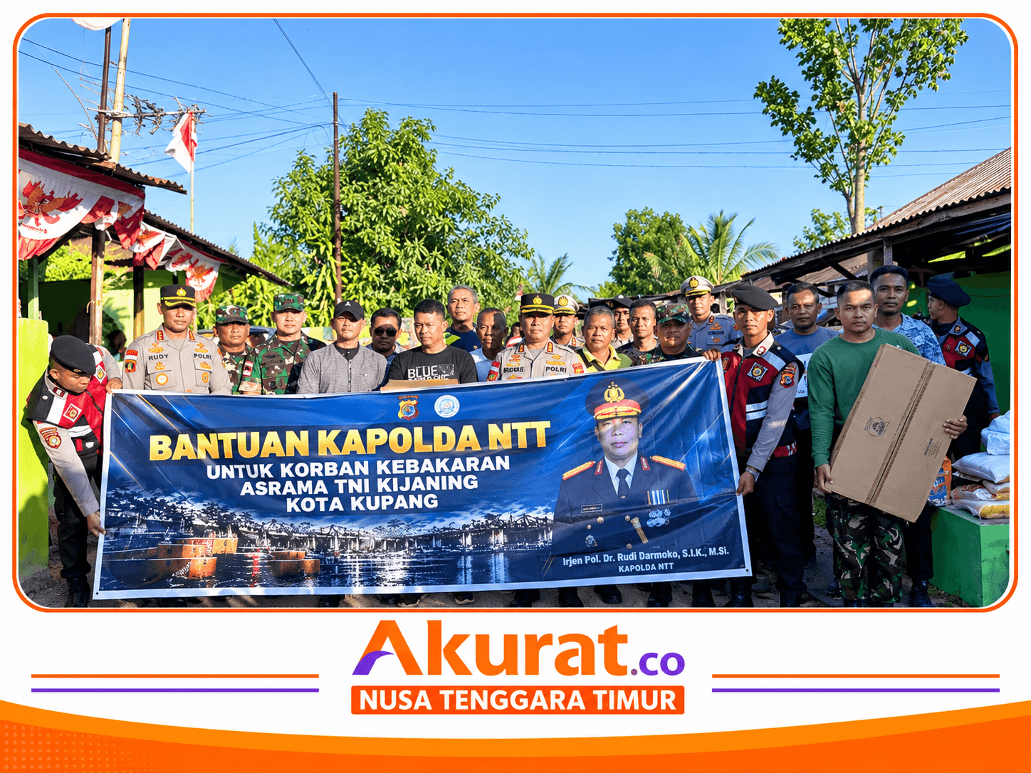 Polda NTT Bantu 9 Anggota TNI AD, Korban Kebakaran Asrama