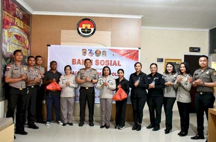 HUT ke-75 Humas Polri: “Polisi Bersama Masyarakat, Humas Menjaga Reputasi Polri”, Bidhumas Polda NTT Salurkan Bantuan Sosial